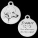 Poodle Profile View Engraved 31mm Large Round Pet Dog ID Tag